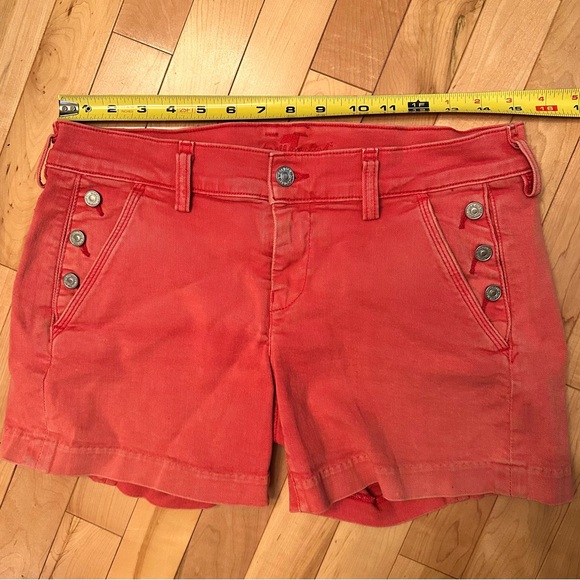 7 Seven for All Mankind salmon pink red shorts 27 - Picture 7 of 7